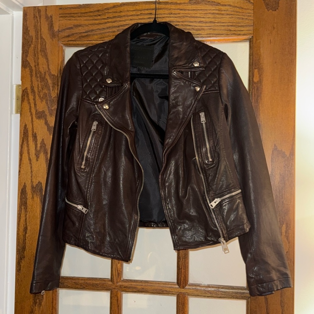 NWOT Allsaints Leather Jacket Size 8